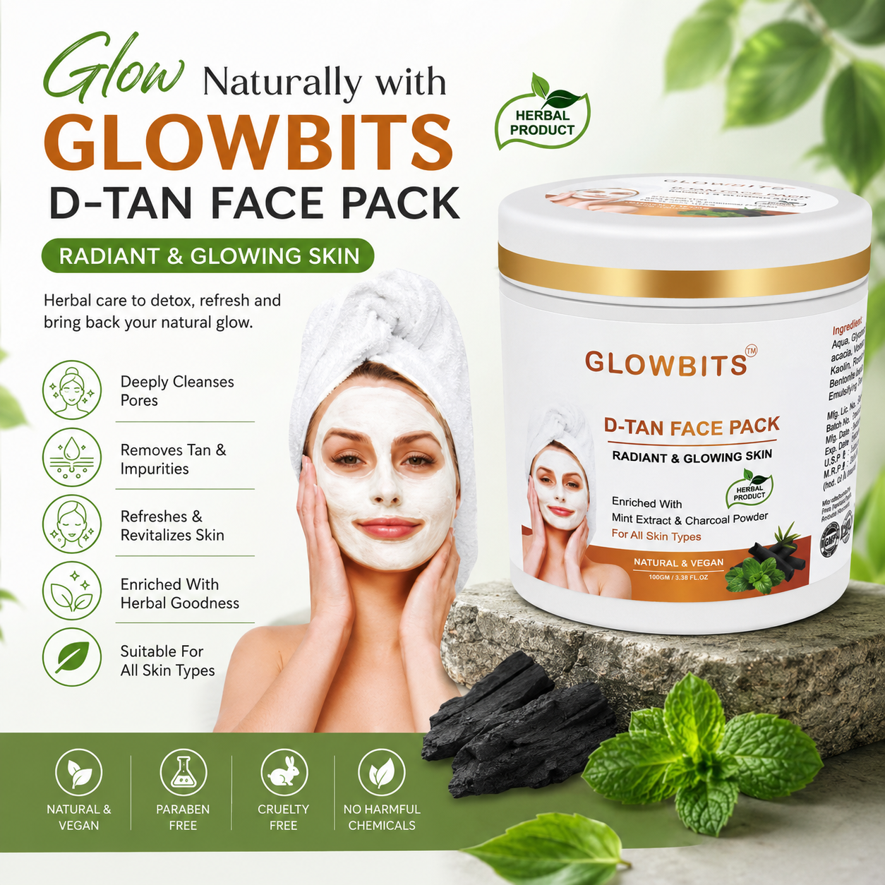 Glow Naturally: Why the Glowbits D-Tan Face Pack Deserves a Place in Your Weekly Skincare Routine